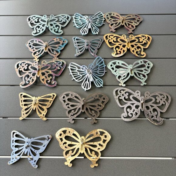 Lot Of 14 VTG 1970s Wall Butterflies Plastic Burwood Homco Syroco READ - Picture 2 of 15